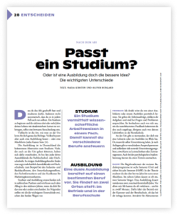 Passt ein Studium?